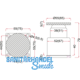 Haftmagnet-Gegenplatte, Gr. 05, m. Federung, Platte 75 x 75 mm, Stahl verzinkt