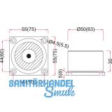 Haftmagnet mit Befestigungsplatte u. freien Drahtenden, Gr. 05, Stahl verzinkt