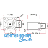 Haftmagnet mit Befestigungsplatte u. Anschlussklemme, Gr. 05, Stahl verzinkt