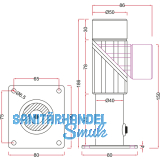 Haftmagnet mit Distanzkonsole und Unterbrechertaster, 50 mm, Stahl verzinkt