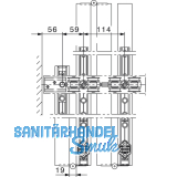 HAWA-Centerfold 80/H Grundgarnitur, m. Drehlager o. Fhrung