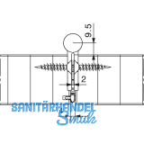 Scharnier HAWACenterfold/Variofold 80/H, m. Schwerlastlagern, Edelstahl