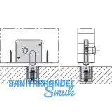 Zapfenschloss HAWA-Centerfold/Variofold 80/H m. Bolzen 13 mm, Stahl verzinkt