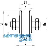 Schiebetor-Stahlrolle  55 mm, Stahl galvanisch verzinkt