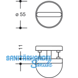 HEWI Zylinderrosette flach 306.23 felsgrau