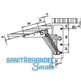 Hochstellsttze HL, LINKS, Tragkraft max. 9KG, Stahl vernickelt
