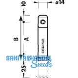 Hhenversteller 306, Bohr 14, Tragkraft 300KG, Ma A 52+B 62, Zinkdruckguss