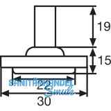 Hhenverstellschraube M10x20, verzinkt SB-Verpackt