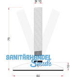 Hhenverstellschraube mit Gelenk, 60, M10x60, Edelstahl gebrstet/FE verzinkt
