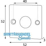 HRTNAGL Rosette eckig WC,- HALL u. Sll, 52x52 mm, verzinkt schwarz passiviert