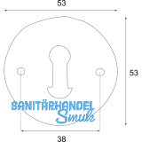 HRTNAGL Schlsselrosette rund BB- FULP u. Imst, 53, verz.schwarz passiv.