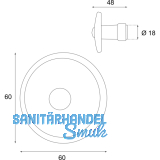 HRTNAGL Knopfdrckerlochteil, rund fix fr FULP, Imst,60,verz. schwarz passiv.