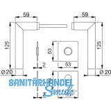 HOPPE Drckergt. AMSTERDAM - auf Ros. PZ, TS35 - 45, Edelstahl