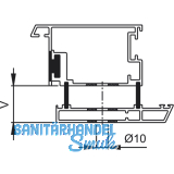 HOPPE Befestigungszubehr einseitig, BS - 1102, lang, Stahl verz.