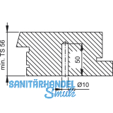 HOPPE Befestigungszubehr einseitig, BS - 1102, lang, Stahl verz.