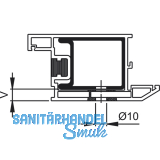 HOPPE Befestigungszubehr einseitig, BS - 1102, lang, Stahl verz.