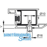 HOPPE Befestigungszubehr Nr.1 - einseitig,unsicht.,BS-106/B,36-41mm,Stahl verz.