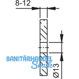 HOPPE Befestigungszubehr paarweise Glas, BS-701/B, TS 8-13mm, Stahl verz.