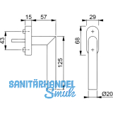 HOPPE Fenstergriff AMSTERDAM - verdeckt geschr., VK 7 x 35 mm, Edst. matt