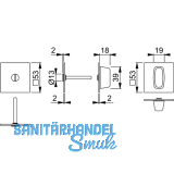 HOPPE Drckergt. AMSTERDAM - auf Ros. WC, TS35 - 45, Edelstahl