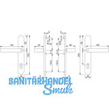HOPPE Drckergt. LIVERPOOL - auf LS PZ92, TS77 - 82, VK8, silber eloxiert