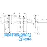 HOPPE Wechselgarnitur LIVERPOOL - mit Bgelgriff, PZ92, EdSt.matt