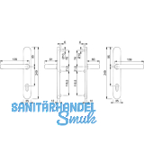 HOPPE Drckergt. LIVERPOOL - auf LS PZ92, TS77 - 82, VK8, Messing - PVD