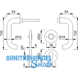 HOPPE Drckergt. PARIS - auf Ros. PZ, TS37 - 42, Edelstahl matt