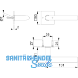 HOPPE Drcker STOCKHOLM auf Drckerrosette, TS35-45, Edelstahl