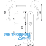 HOPPE Drckergt. TOKYO - auf LS PZ88, TS37 - 42, Edelstahl Effekt