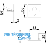 HOPPE Drckerrosette flach mit Sttznocken eckig, Edelstahl