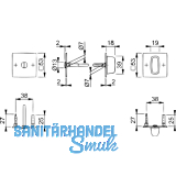 HOPPE Drcker TRONDHEIM auf Drckerrosette, TS35-45, Edelstahl