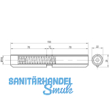 Federband, Bandhhe 155 mm, Rollen  18 mm, Stahl blank mit Messingring