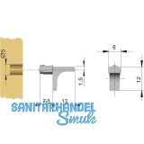 Steckbodentrger K-LINE - 1 Zapfen, Bohr  5 mm, Zamak vernickelt