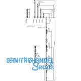 Stulpflgelbeschlag AS 2600 BS 60 B001, links f. linken Gehflgel