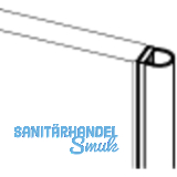 Dichtprofil streifend, fr 8 - 12 mm Glas, 2500 mm, transparent (69230)