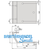 KWS Konsole I - 120mm fr bauseitige Griffplatten, Alu silber elox.