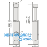 Trfeststeller Hub 60 mm, 35 x 225 mm, Aluminium dunkelbronze eloxiert