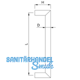 KWS Stangengriff 8171 - 600mm, LA. 570mm,  30mm, Edst. matt