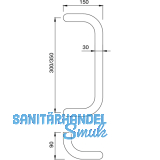 KWS Stangengriff Serie 84 - Bgel, 330mm, LA. 300mm,  30mm, Edst.