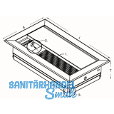 Kabeldurchgang eckig mit Staubschutzbrste, 70x70x25 mm, Aluminium eloxiert
