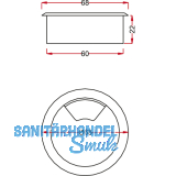 SECOTEC Kabeldurchgang rund 60 mm 3-teilig schwarz SB-1 BL5
