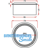Kabeldurchgang rund, Holz, Eiche roh
