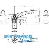 Kipp Klemmhebel mit Innengewinde M 8