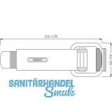Kistenverschluss absperrbar Breite 23 mm, L 102 mm, verzinkt