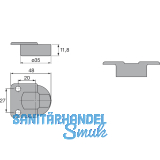 HETTICH MARKANT Klappenscharnier 7.1, zum Schrauben, Bandtopf 35, Stahl vern.