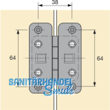 HETTICH Klips-Mittelscharnier, Stahl vernickelt