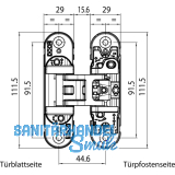 Trband K6700, universal, Zamak verchromt matt