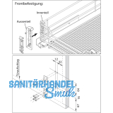 VAUTH-SAGEL Frontbefestigung, Stahl silberfarbig RAL 9006