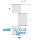 Konstruktionsband 3-tlg. 220 x 50 x 4 mm, Stahl blank